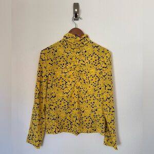 CÉDRIC CHARLIER Silk Floral Print Blouse Size: M I US 8, 42 Made in Italy